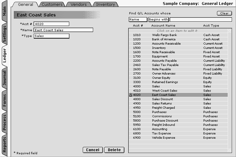 General Ledger Accounts