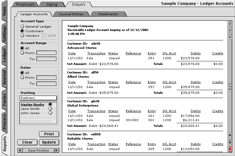 Customer Account Inquiry