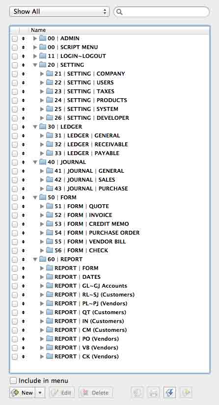 Database Definitions (Scripts)